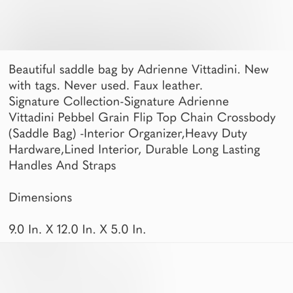 Adrienne Vittadini saddle bag - Picture 6 of 6